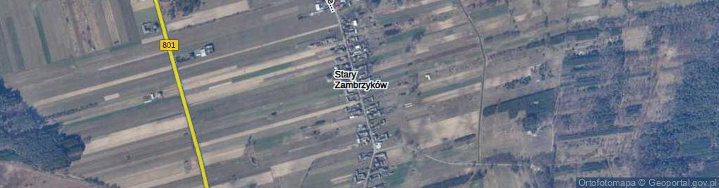 Zdjęcie satelitarne Stary Zambrzyków ul.
